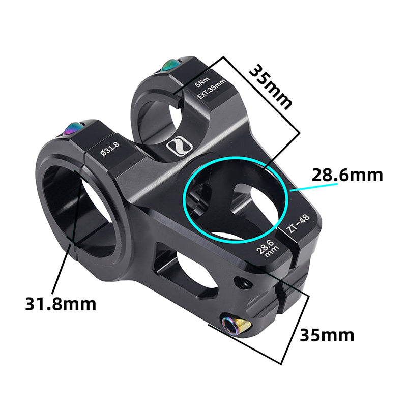 ZTTO ZT-48 Road Bike Stem 31.8x35mm Aluminum Alloy Bicycle Handlebar Stem ZTTO ZT-48 Road Bike Stem 31.8x35mm Aluminum Alloy Bicycle Handlebar Stem